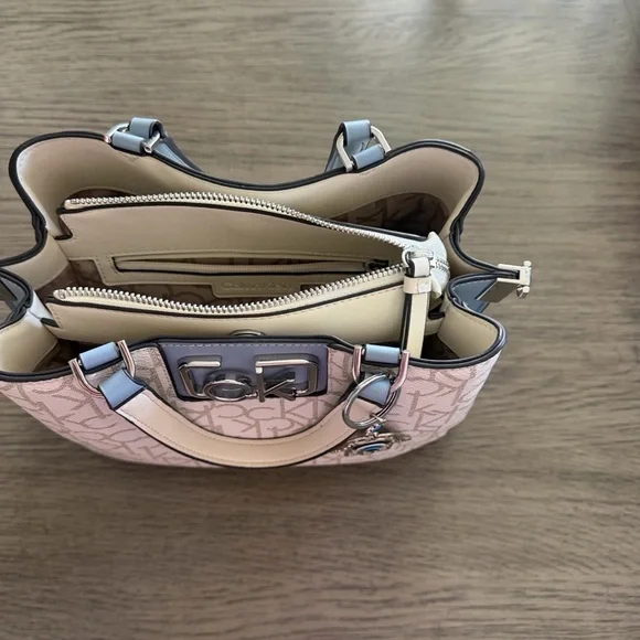 Calvin Klein Beige and Gray Satchel - Picture 2 of 4